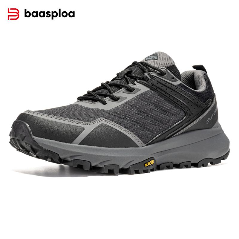 BAASPLOA Мужская уличная обувь Осенняя мужская спортивная обувь для походов на открытом воздухе Нескользящая износостойкая мужская брендовая качественная мужская обувь для походов на открытом воздухе