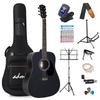 Набор для начинающих акустическая гитара ADM дредноут тип 41 дюйм вводная практическая гитара набор из 14 предметов (Матовый черный)