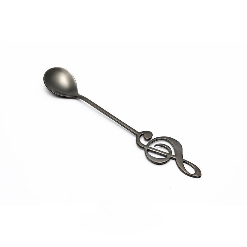 Кофейные ложки Кофейная посуда из нержавеющей стали Музыкальная нота Креативная кофейная ложка для молока Перемешивание десертной ложки для мороженого Посуда