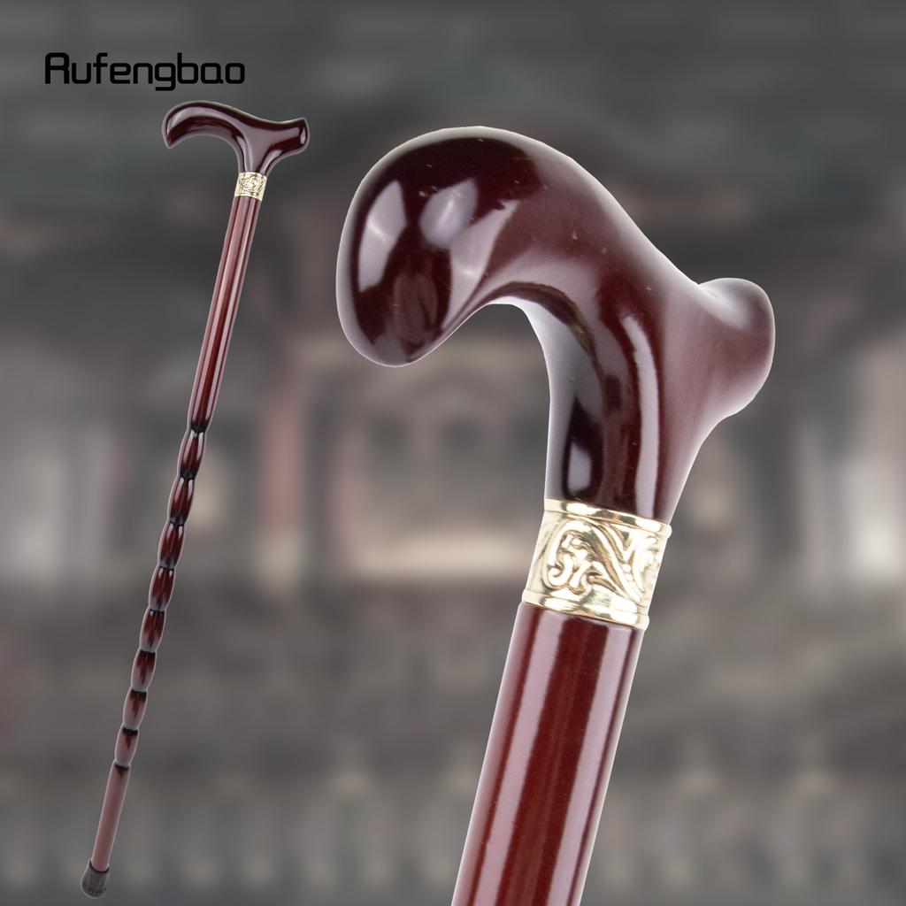 Красная Традиционная Деревянная Модная Трость с Одним Соединением Декоративная Косплей Трость Хэллоуин Булава Костыль Жезл Посох 92см