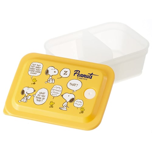 Skater Bento Box, Antibacterial, Fluffy, 450ml, Packing, Integrated Air Valve, 1 Tier, Snoopy Peanuts PAS5AG-A
