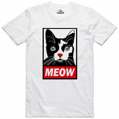 Футболка унисекс Drole Chat Miaou Imprime Coupe Pre Retreci Coton Haut