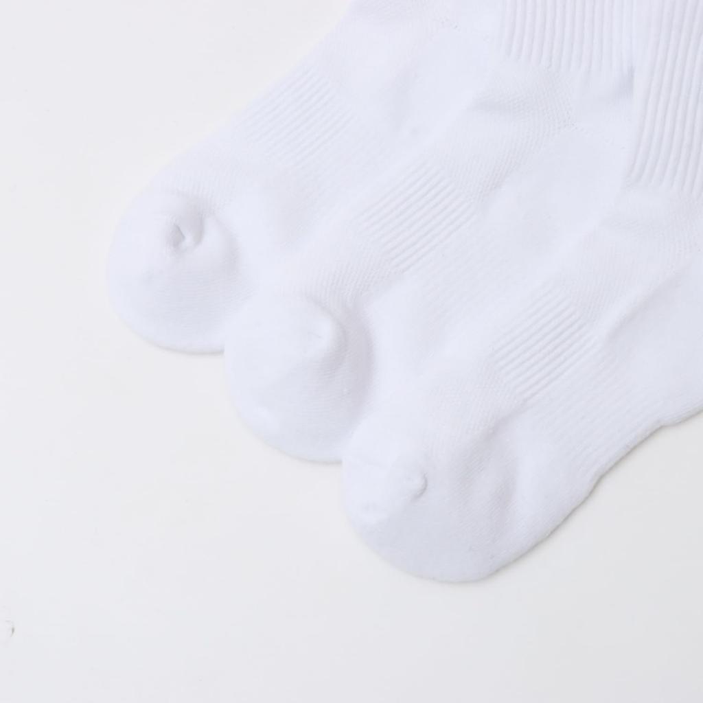 Champion Short Foot Antibacterial and with a Size Cm Men's 3-Pack Socks, Covers, Odor-Resistant, Logo, White, 25.0 (C3-XB721S)