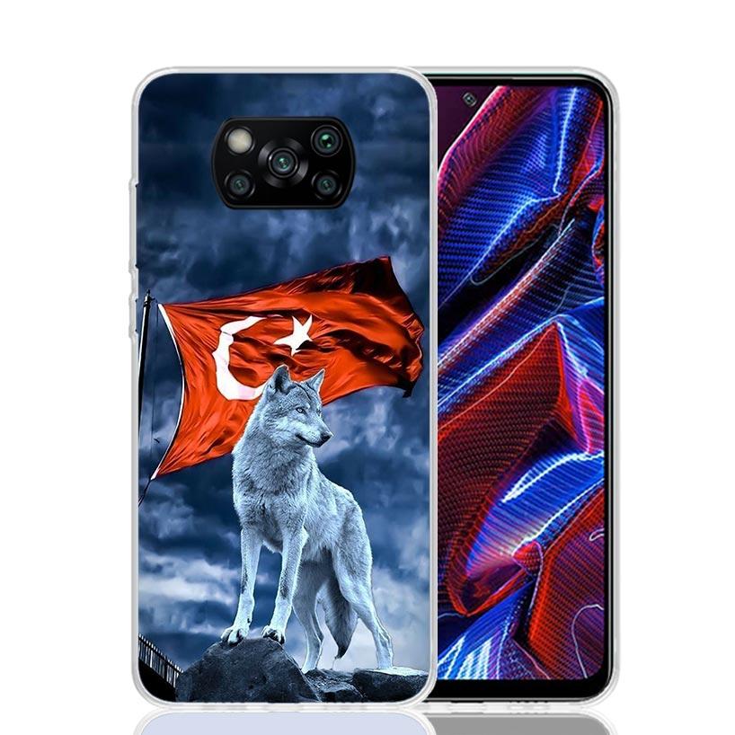Турция Турецкий Флаг Чехол для Телефона Для Xiaomi Poco X7 X6 X5 Pro F7 Ultra Redmi 15C 15 13 13C 12 12C 10 10A 10C 9 9A 9C 9T Обложка Poco
