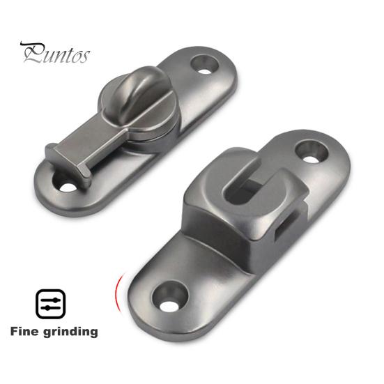 Barn Door Lock 90/180 Degree Flip Sliding Door Latch Punch Free Simple Installation Heavy-Duty Bar Gate Latch Safety Slide Door Lock