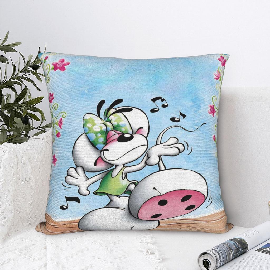 Cartoon D-Diddl Pillowcases Vintage Pillow Case For Living Room Chair Soft Pillow Cover