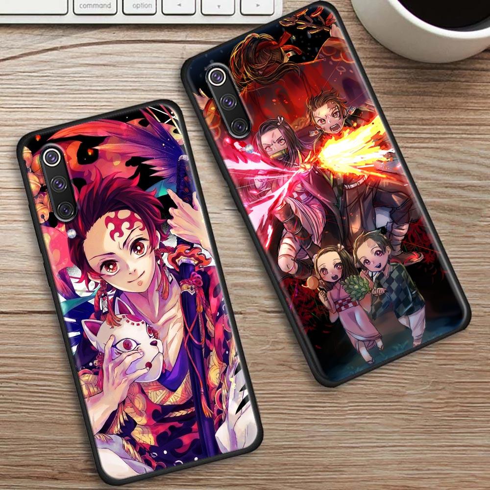 Мягкий чехол Anime Demon Slayer Kamado Tanjirou Nezuko для Xiaomi Mi 9 9se 8 10 T A2 Lite 10S 9T CC9 Note 10 Pro 9Lite Cover Fundas