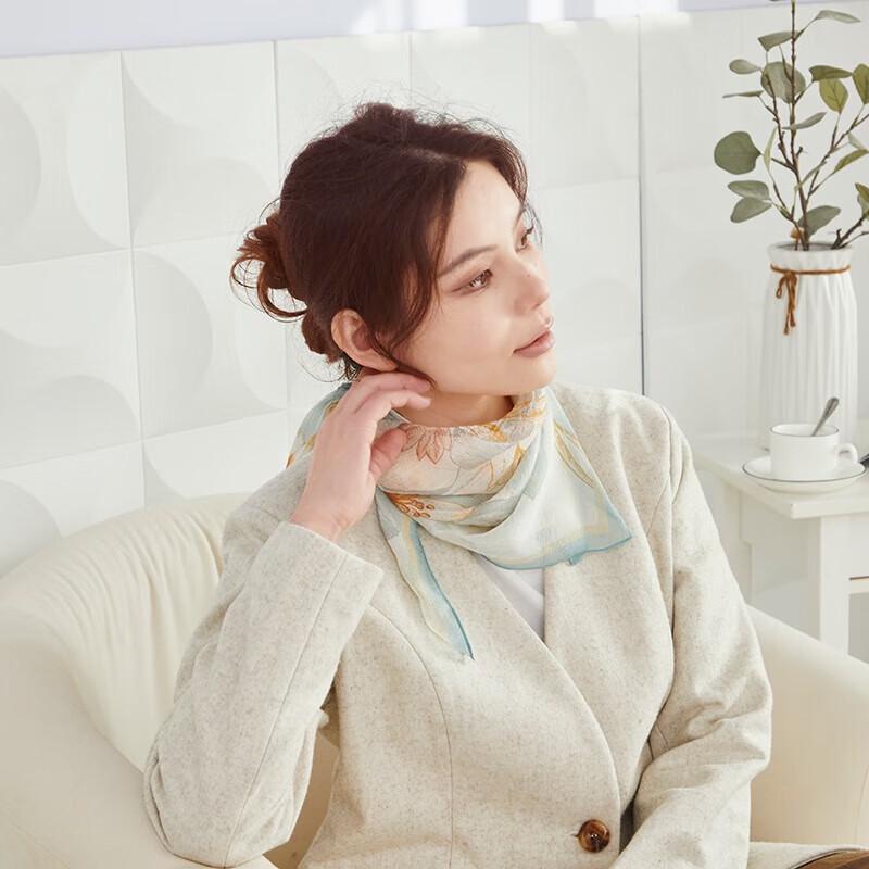 Hengyuanxiang Pearl Chiffon Silk Square Scarf