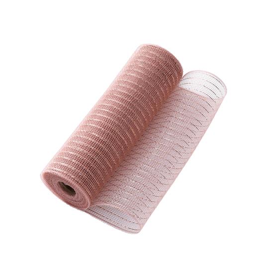 Christmas Mesh Ribbon 10 Inch X 10 Yards Metallic Foil