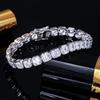Pera Glitters Серебряное покрытие Браслеты-цепочки Таннисный браслет с кубическим цирконием огранки Принцесса для женщин Хип-хоп Ювелирные аксессуары B211