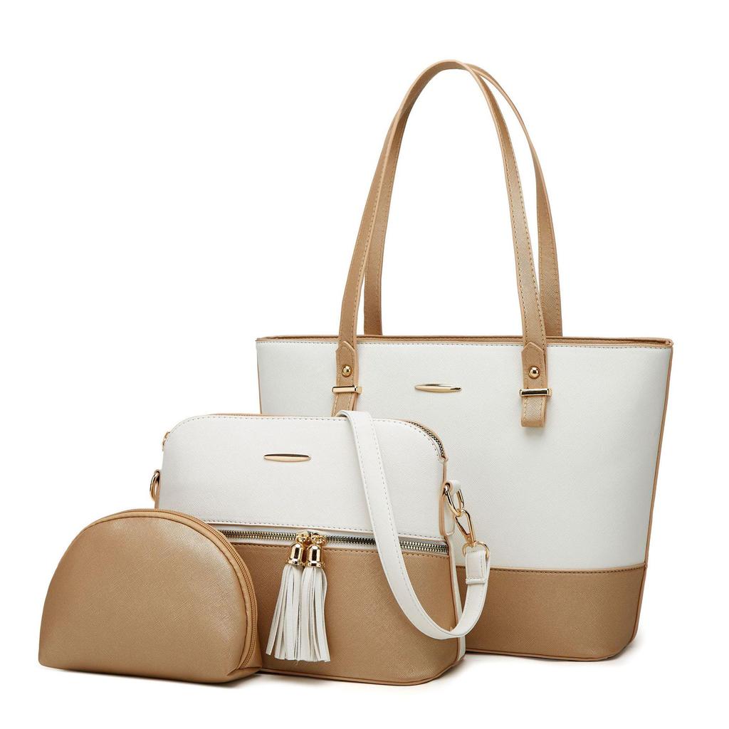 "2024 New Style Mother-Child Bag: Elegant 3-Piece Set, Single Shoulder & Crossbody Women's Handbag"