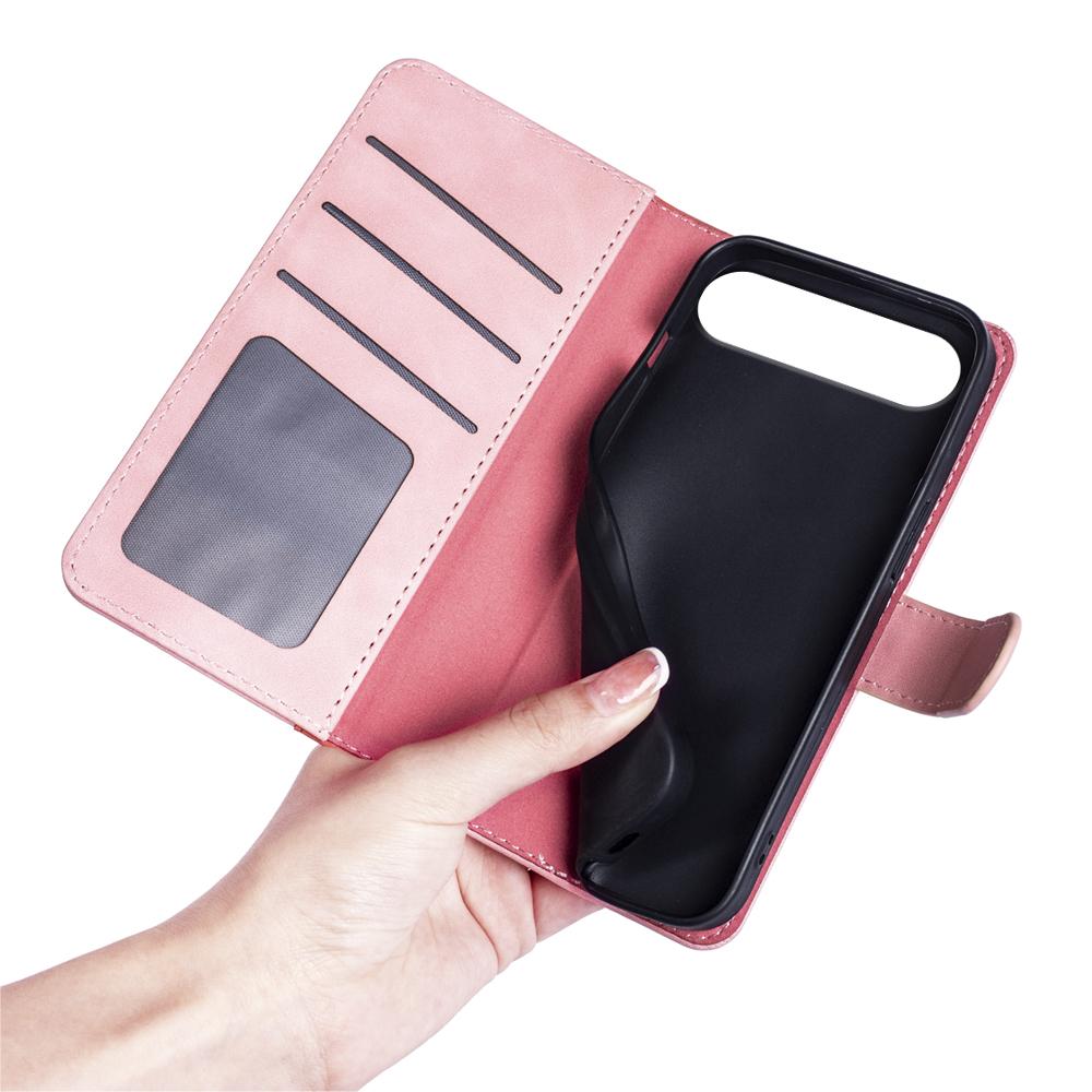For iPhone Air Wallet Case Leather Phone Cover Splicing Color