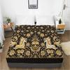 Простыни наматрасник с резинкой, постельное белье, простыня, 90x200, 180x200, 200x220, размер, 3D-печать, черный, золотой
