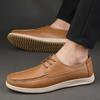 Модная Роскошная Мужская Обувь из Натуральной Кожи Повседневная Плоская Деловая Обувь Бренд Шнуровка Дизайнерская Обувь Инструментальная Обувь Удобная Мягкая Обувь для Ходьбы