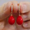 New Korean Trendy Drop-shaped Imitation Pearls Drop Earrings for Women Fashion Zircon Earring Jewelry Party Accessories