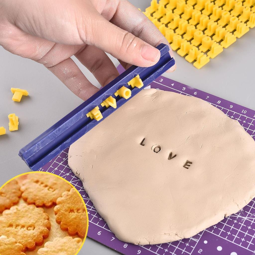 Ceramic Art Alphabet Number Letter Polymer Clay Presser Stamp Embosser Mold Sealing Diy Embossing Pottery Clay Tools