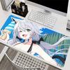 Rubber MousePad H-hololive Shirakami Fubuki Anime Mouse Pad Lock Edge Gamer Extended Desk Mat Gaming Accessories kawaii Mousepad