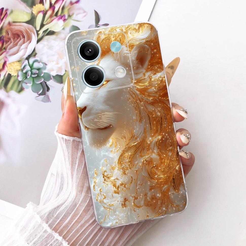 Для Xiaomi Redmi Note 13 4G Чехол Крутой Тигр Лошадь Мягкий Силикон ТПУ Чехол для Телефона Для Redmi Note 13 Note13 4G 5G Задняя Крышка