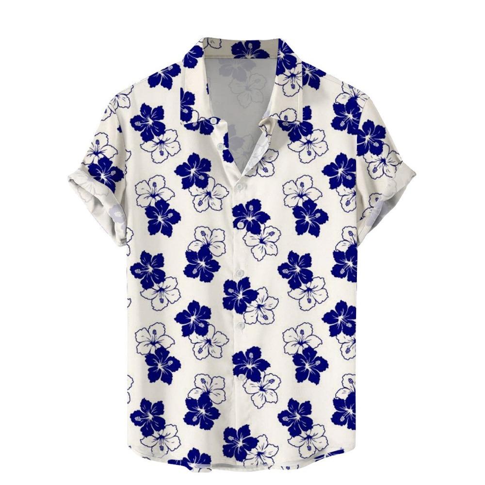 Мужская рубашка с рисунком тропических растений и 3D-принтом, летняя повседневная праздничная рубашка, новая одежда унисекс с короткими рукавами и пуговицами на лацканах