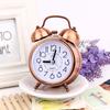 Metal Table Clock Silent Pointer Bedside Clock Household Vintage Alarm Clock Student