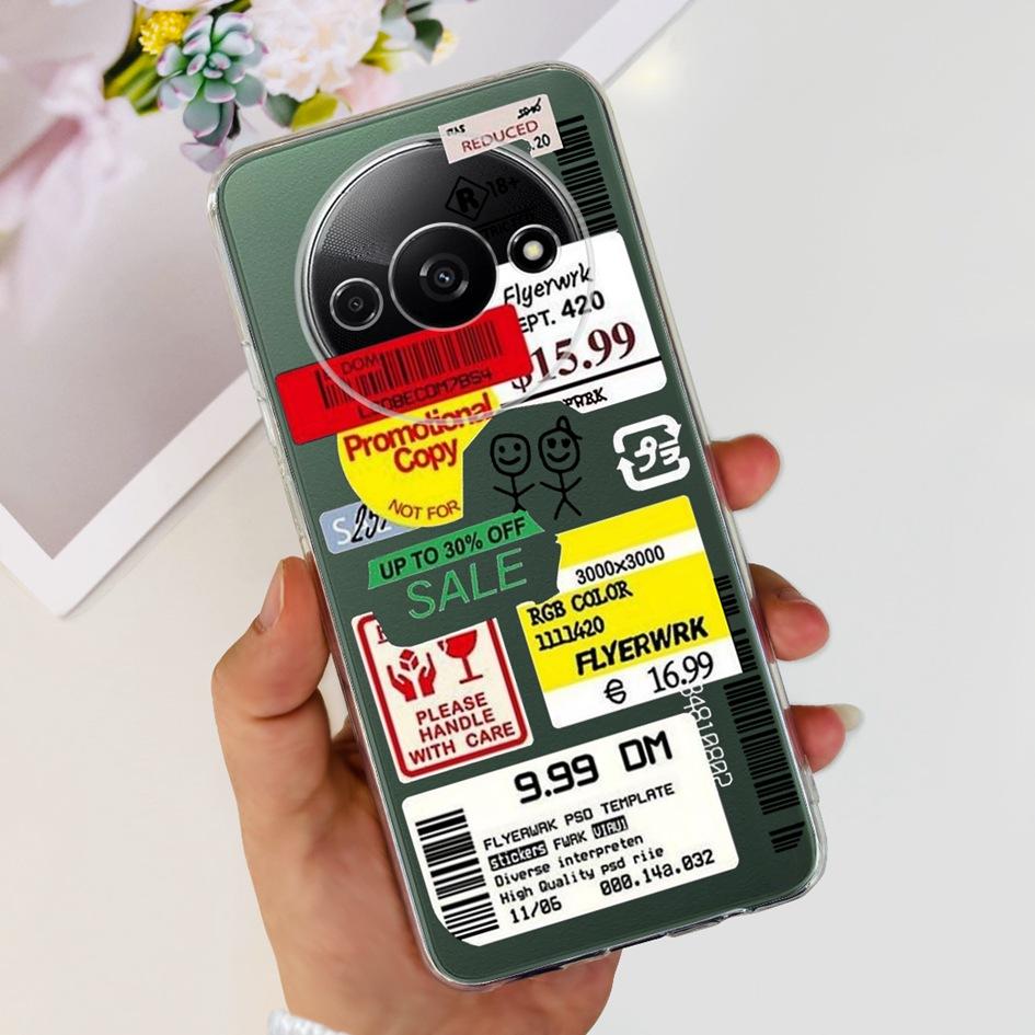 For Funda Xiaomi Redmi A3 Case 2024 Fashion Flower Transparent Silicone Soft TPU Phone Case For Xiomi Redmi A3 RedmiA3 4G Covers