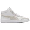 Puma Court Legend Two-Layer Cowhide Comfortable Versatile Wear-Resistant Lightweight Mid-Top Sneakers Unisex Sneakers White Gray 373750-02