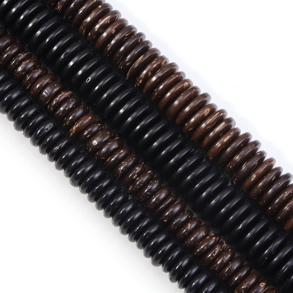 Approx 320pcs Natural Wooden Beads Coconut Shell Wood Beads Loose Spacer Abacus Bead For DIY Bracelet Necklace Accessories 6/8mm