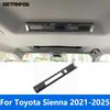 Для Toyota Sienna -2024 2025 Накладка на панель переключателей кондиционера задних сидений из углеродного волокна, отделка, аксессуары для интерьера, стайлинг автомобиля