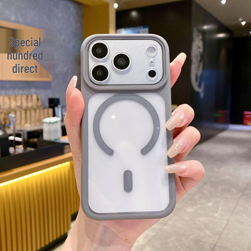 Магнитный прозрачный чехол с полной защитой от падений для iPhone 17 / Apple 16 Pro Max Линза