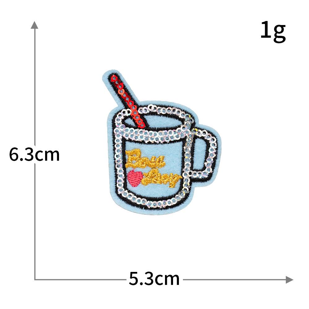 Glitter Trend Embroidered Crown Lipstick Perfume Patch with Iron-on Backing for DIY Projects