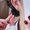 Анкара красные треугольные серьги с перекрестной намоткой и каплями масла женские серьги темпераментные изысканные маленькие нишевые серьги