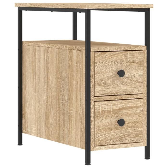 VidaXL Bedside Table Sonoma Oak 30x60x60 Cm Engineered Wood 826065