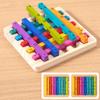 Wooden Rainbow Sticks Puzzle Toy For Kids Brain Teaser Logic Development And Educational Play