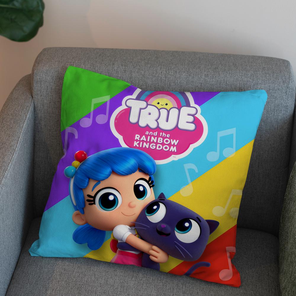 TTrue And The Rainbow Kingdom Pillow Case For Car Sofa Decorative Home Doublesided Print Plush Square Throw Pillow Cushion Cov