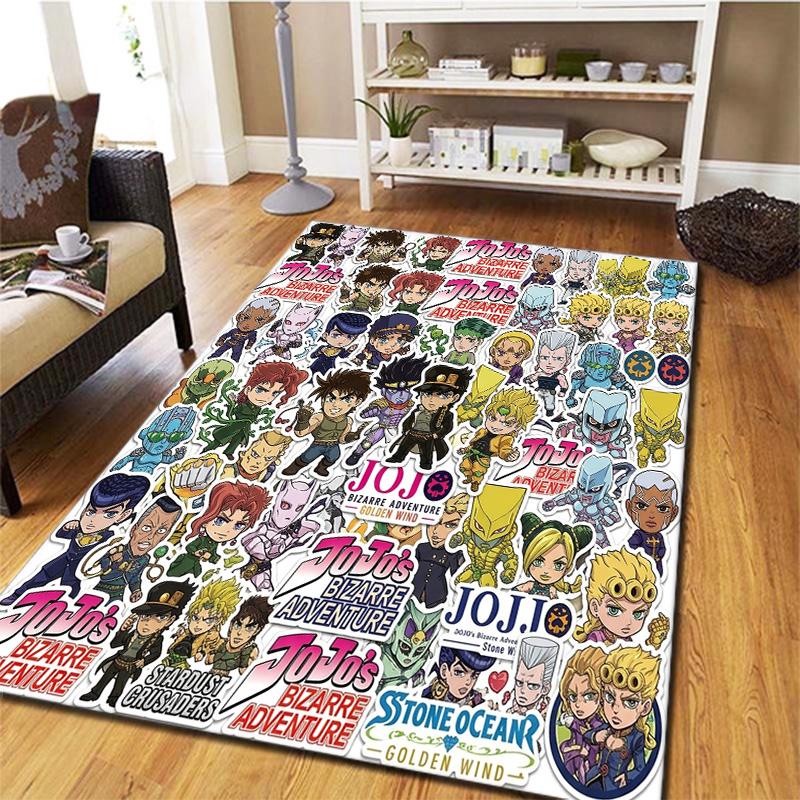 Ковер Jojo'S Bizarre Adventure для гостиной, спальни, дома, украшение дивана, детский игровой, нескользящий коврик для пола