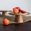 Wooden Storage Tray Tall Footed Desktop Tabletop Fruit Desserts Photography Props Multipurpose