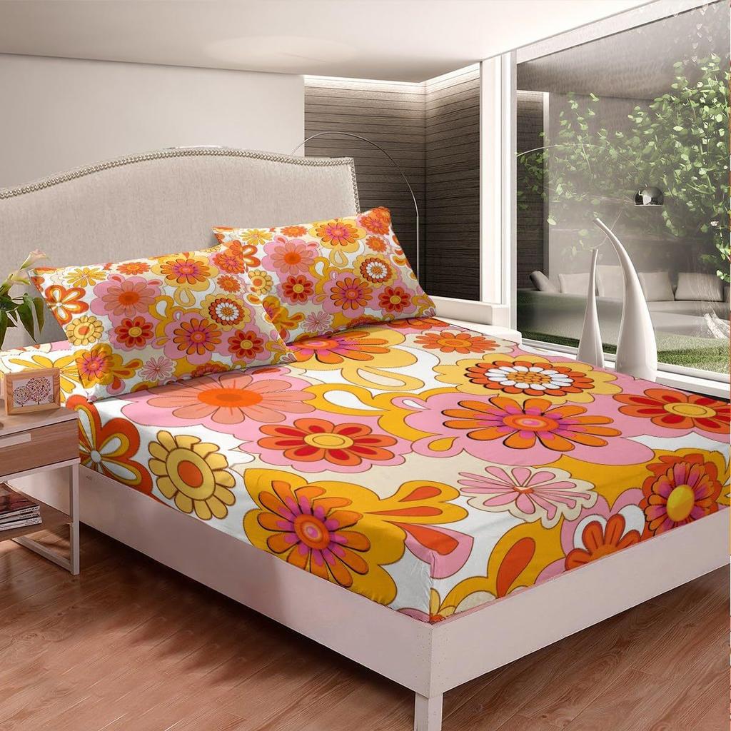 Bohemian Pattern Bed Hat Four-Piece Bedding Set Bedroom Dormitory Bedding Decoration