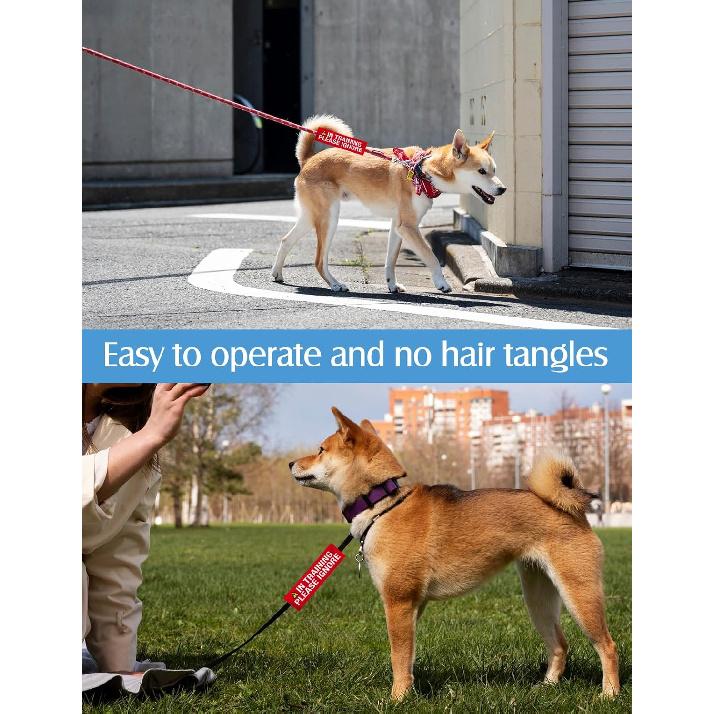 Advivio in Training Please Ignore Funny Dog Leash Sleeve, Service Dog Leash Wrap Alert Hanging ID Patch Tag, for Pet Birthday Gift