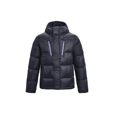 Однотонный стеганый пуховик с капюшоном Мужская верхняя одежда Фиолетовый 1375437-558