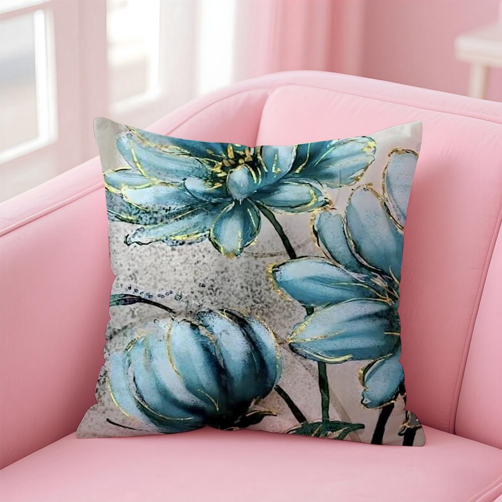 Популярная Масляная Живопись Цветочный Элегантный Наволочка Удобная Двусторонняя Наволочка Идеально подходит для Автомобиля Дивана Спальни и Не только