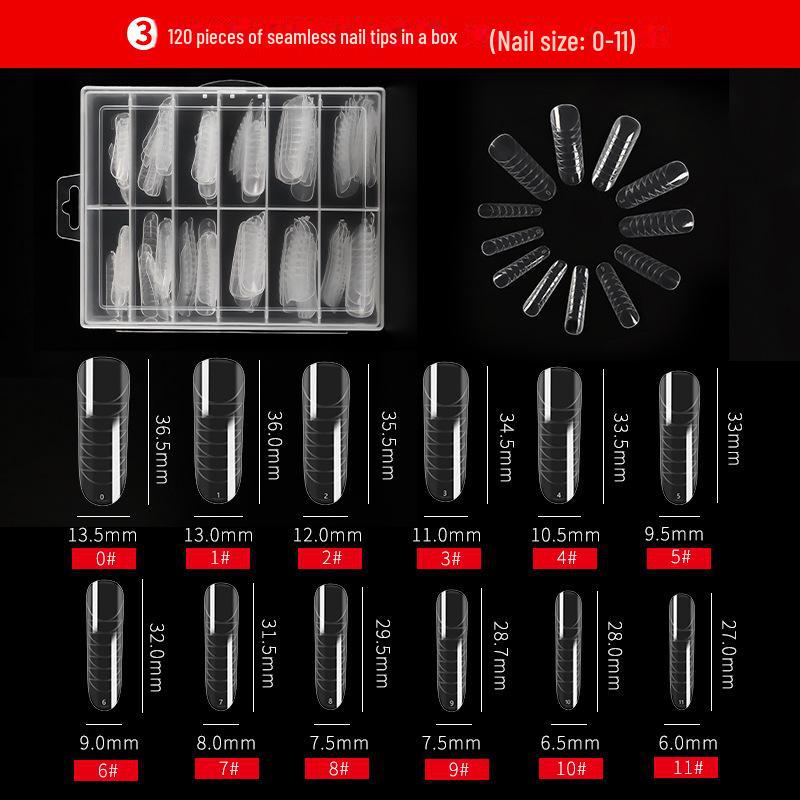 Набор для наращивания ногтей многоразового использования из 120 предметов: Клей, формы и хрустальные гвозди