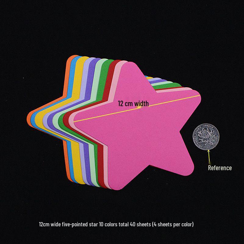 Плотный цветной картон: Формы Сердце, Звезда, Цветущая слива и Круглые формы для детского оригами и поделок