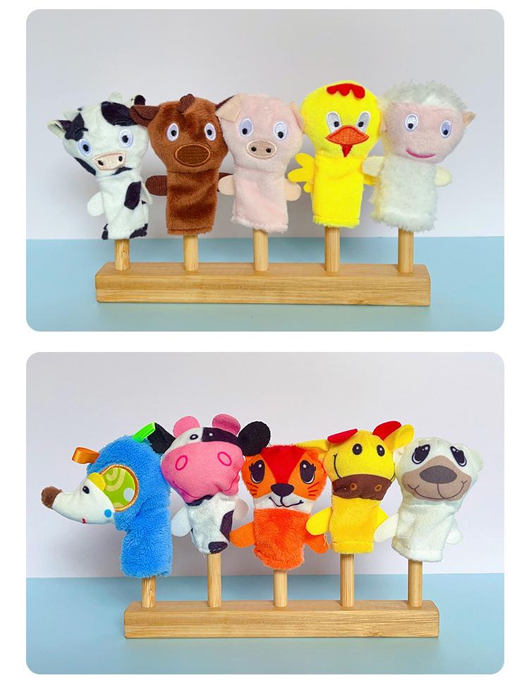 Подставка для пальчиковых кукол в виде животных для языковых зон детского сада и кукольного домика