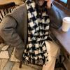 Thickened Plaid Scarf for Women To Keep Warm in Winter Thickened Large Scarf Shawl Dual Purpose Women's Winter Ins New Trend