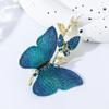 Rhinestone Butterfly Brooch for Women Faux Pearl Butterfly Insect Lapel Pin Sparkly Animal Jewelry for Suits Hats Accessory