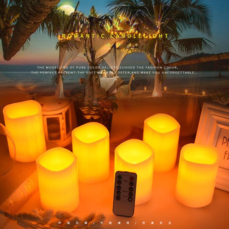 Creamy Matte LED Candle Set Soft White Flameless Pillars With Organic Edges for Quiet Hygge Home Warmth Paraffin LED Candle