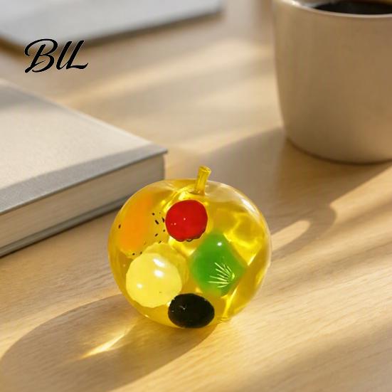 Transparent Fruit Strip Toy Clear Bar Squeeze with Fake Inside, Stress Relief Shapeable Stick Sensory Toy, Figdet for Home Office School Focus