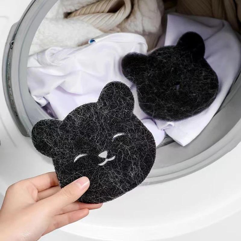 2/4PCS Pet Hair Remover Sets - Reusable Sticky Sponge for Washing Machine & Dryer, Black