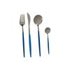 Набор столовых приборов из нержавеющей стали - Kinvara - 8 шт. - Серебристый - Синий - Полированный - Устойчивый к пятнам - Стандартный