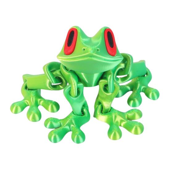 3D-печатная магнитная игрушка-лягушка с подвижными суставами, магнит на холодильник в виде лягушки, шарнирная подвижная модель лягушки, фигурка, украшение, орнамент